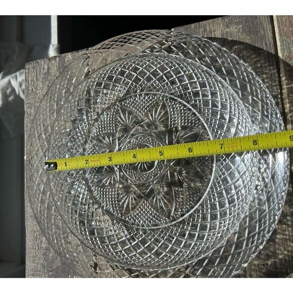 New 4 Cristal D'Arques-Durand Antique Clear 8” Luncheon Plates Vintage - Picture 3 of 15